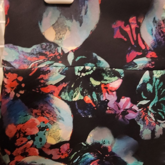 Thalia Sodi heavy weight knit floral print pull on pencil skirt, size L - Picture 6 of 10